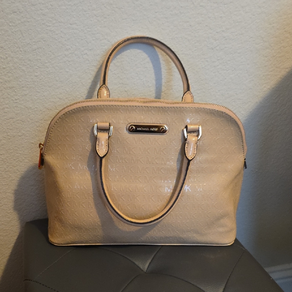 Michael Kors Tan Satchel Bag with Dome Shape